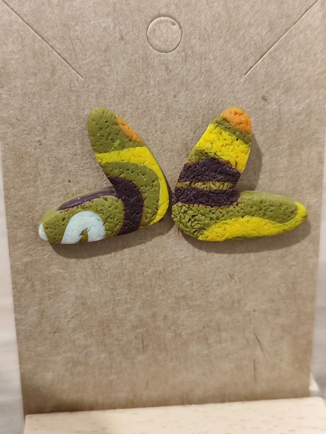 Pendientes multicolor hecho a mano