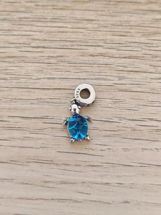 Charm de plata tortuga azul 