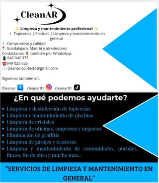 Limpieza y mantenimiento