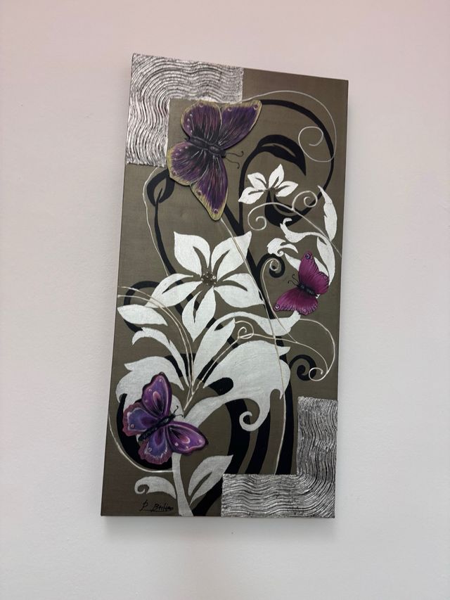 Fiori e farfalle Quadro