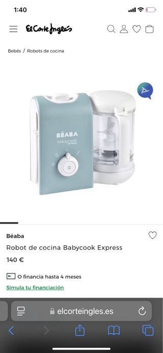 Robot de cocina Babycook Beaba