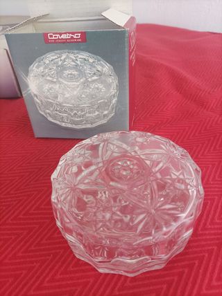 Joyero de cristal tallado