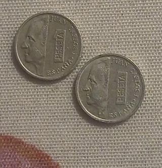 Lotto N. 2 monete da 1 Peseta 1992/1997 Spagna
