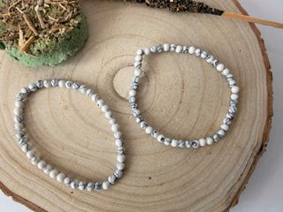 Pulsera elástica howlita 4 mm