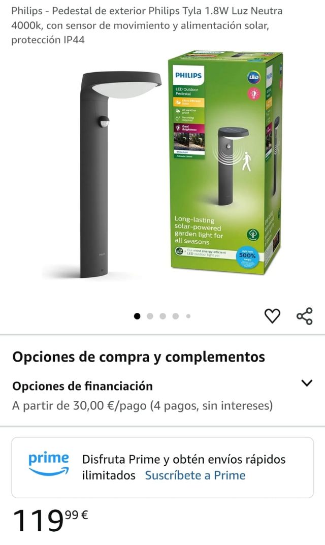 Philips - Pedestal de exterior Tyla 1.8W