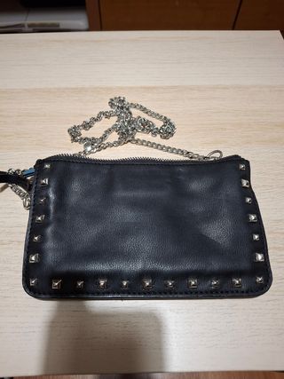 Bolso Zara piel fiesta tachuelas