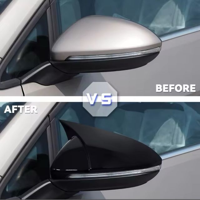 Carcasas retrovisor negro brillo