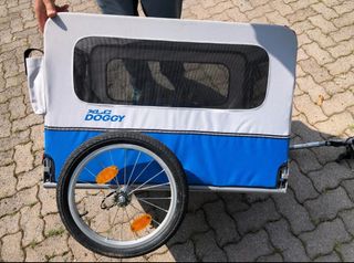Carrello rimorchio trasporto cani da bicicletta 