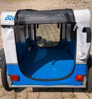 Carrello rimorchio trasporto cani da bicicletta 