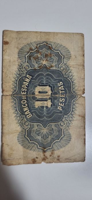 Billete antiguo 10 pesetas 