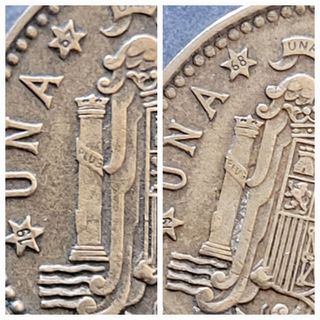 Monedas: 1 peseta 1966. Serie completa.