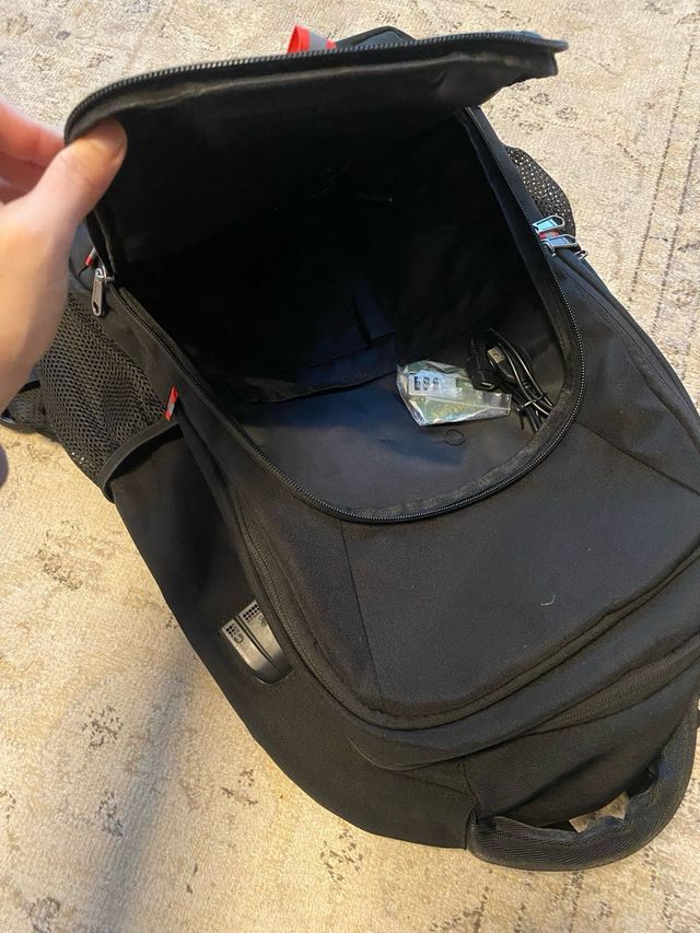 Mochila bolsa portatil unisex negro