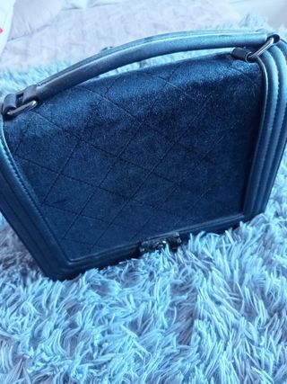 Bolso negro terciopelo 