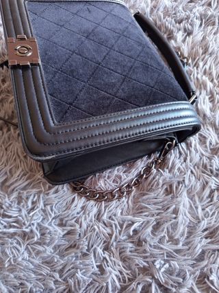 Bolso negro terciopelo 