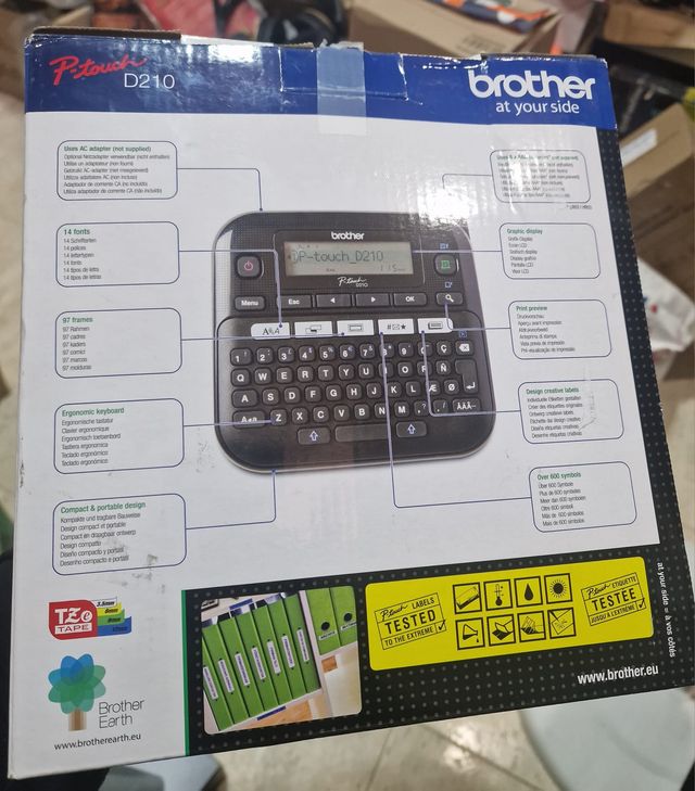 Brother 10520 titreuse, (con una Dymo)