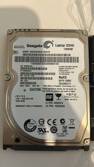 HDD 1TB SEAGATE + 8GB RAM PARA PORTATIL