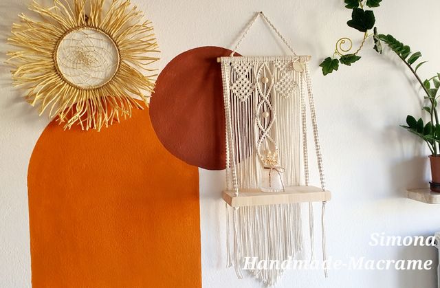 Mensola in macramè stile boho