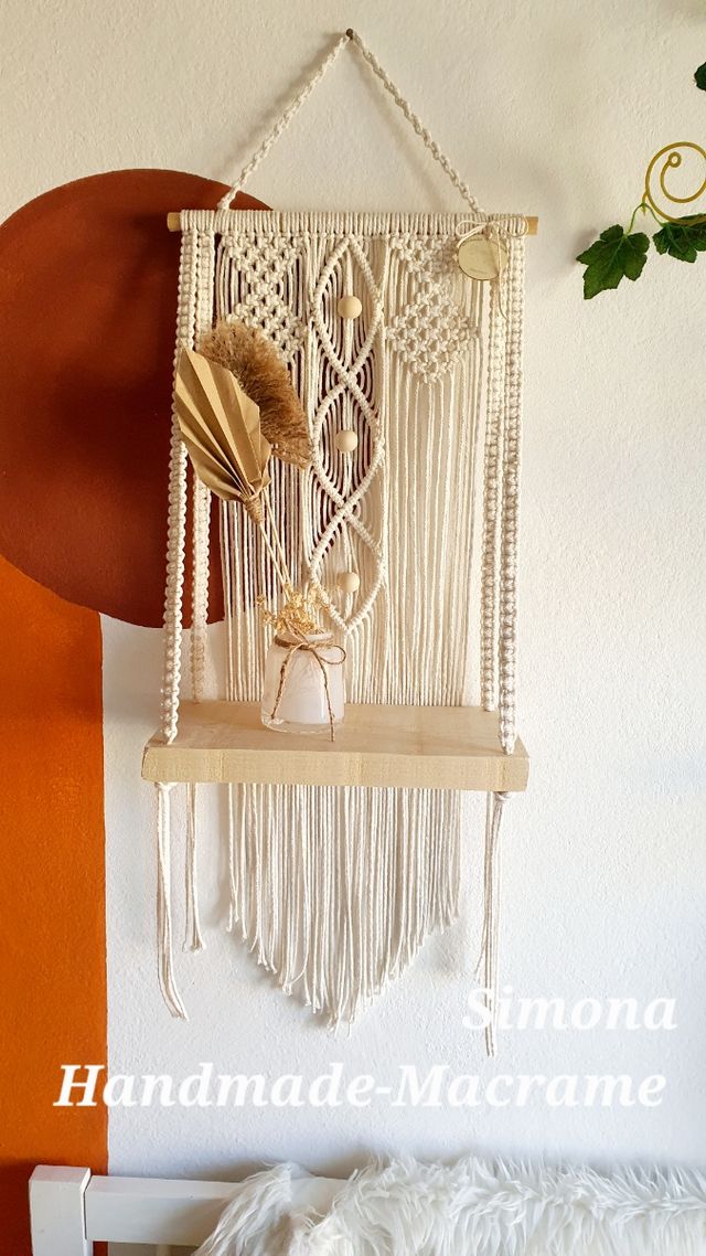 Mensola in macramè stile boho