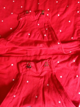 Maillot rojo con lunares blancos talla 46-