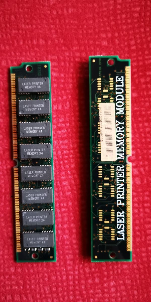 Memoria 64Mb 72 pins. Impresora laser.
