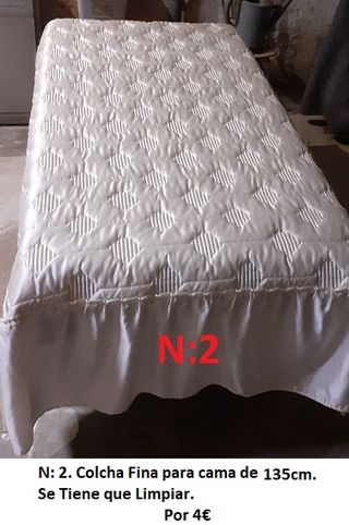 Colchas Finas para Camas de 90cm y 135cm de Ancho.