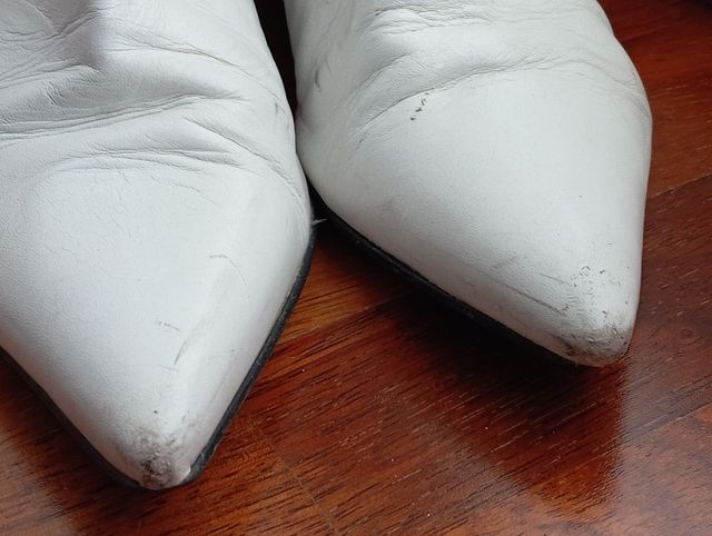 Botas de PIEL blanca Mustang