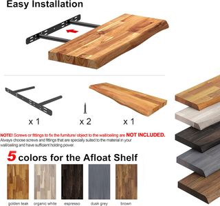 Estante Flotante Acacia 700mm