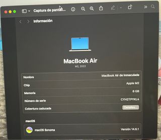 MacBook Air M2 de diciembre de 2024