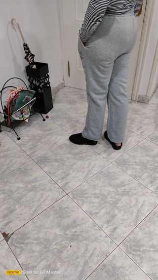 Pantalón de chándal invierno gris forr