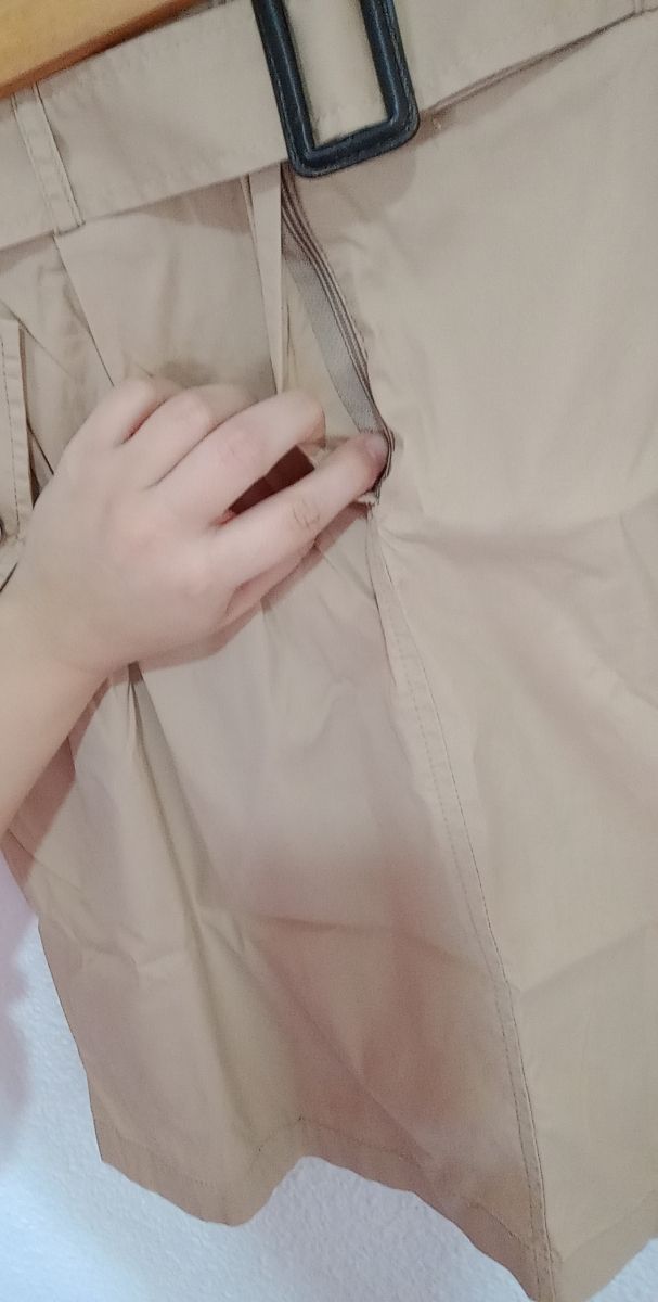 Falda beige zara Mujer talla M