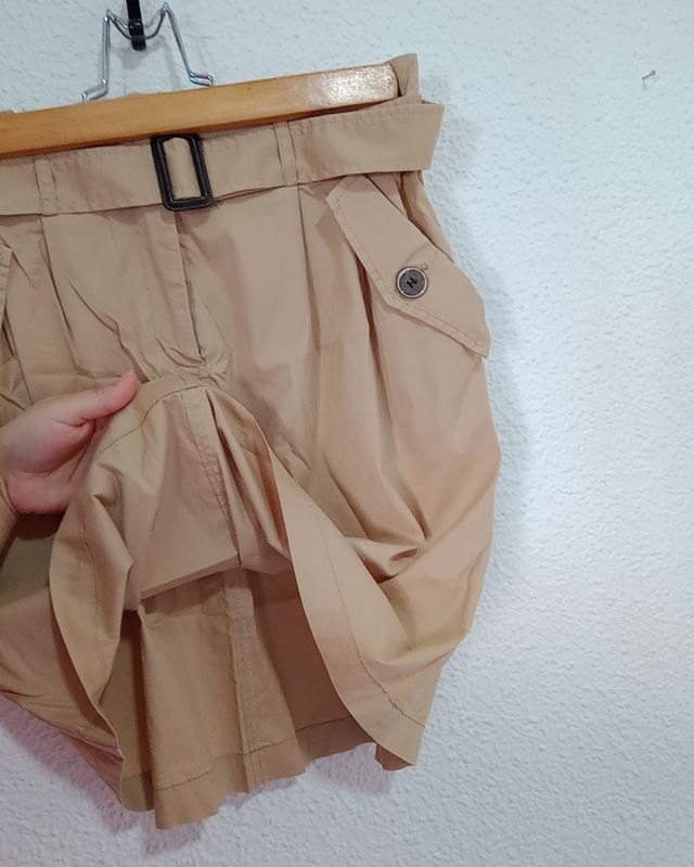 Falda beige zara Mujer talla M