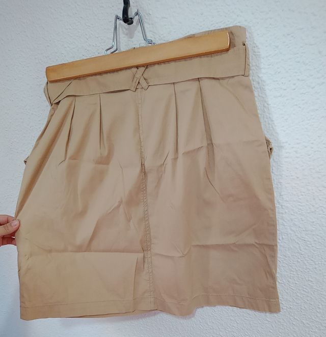 Falda beige zara Mujer talla M