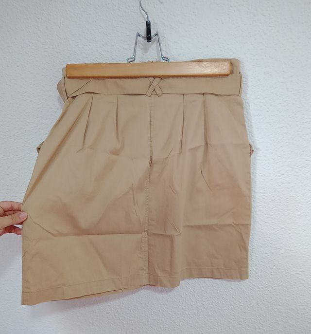 Falda beige zara Mujer talla M