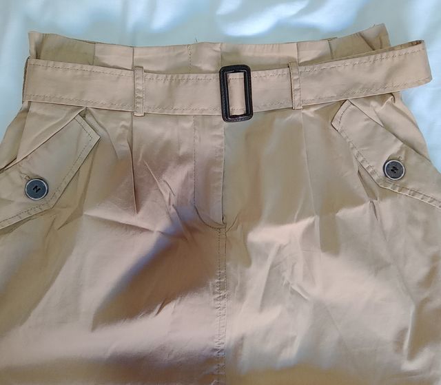 Falda beige zara Mujer talla M