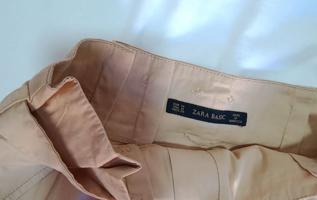 Falda beige zara Mujer talla M