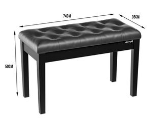 Banqueta Doble de Piano con Compartimento