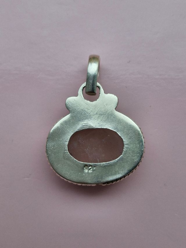 Colgante de Plata y Cuarzo rosa