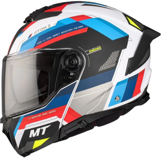 CASCO MT ATOM 2 SV BAST A0 BLANCO AZUL ROJO