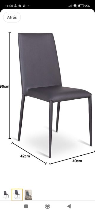 Stones Cleo Juego 4 sillas piel nuevas