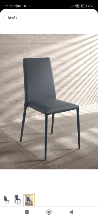 Stones Cleo Juego 4 sillas piel nuevas