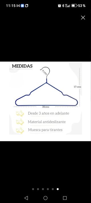 Perchas infantiles metálicas