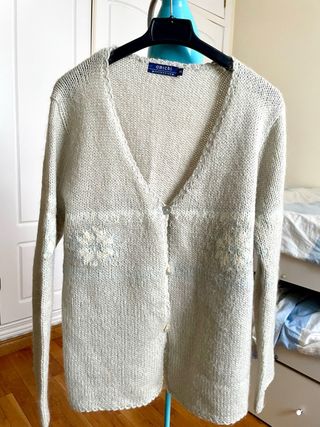Cardigan Amichi bordada mohair vintage