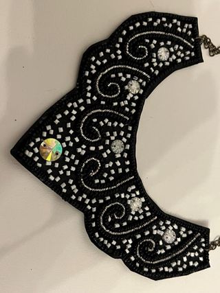Collar negro abalorios 
