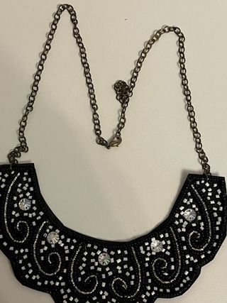 Collar negro abalorios 