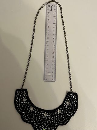 Collar negro abalorios 