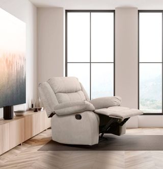SOFA RECLINABLE 1 PLAZA BEIG 💥