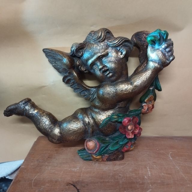 Pareja de querubines de madera - Principios s XIX