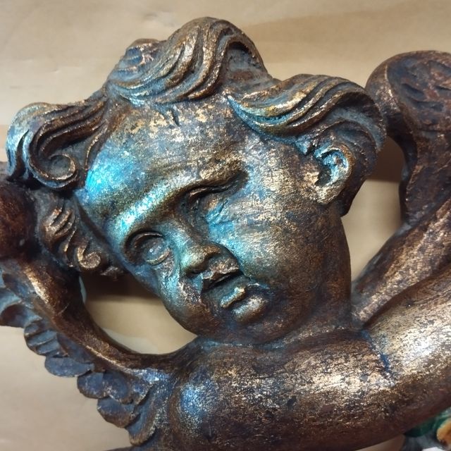 Pareja de querubines de madera - Principios s XIX