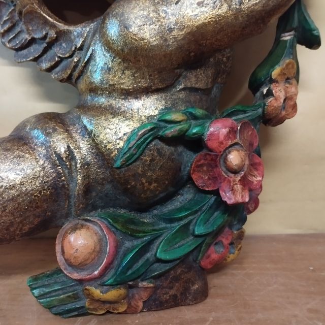 Pareja de querubines de madera - Principios s XIX