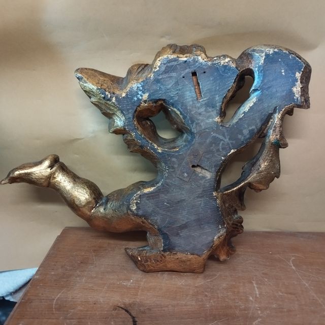 Pareja de querubines de madera - Principios s XIX